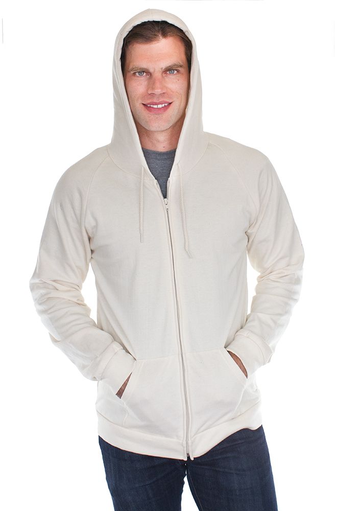 Unisex Organic Cotton Full Zip Hooded Sweatshirt
