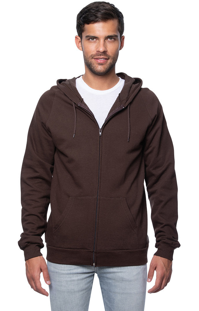 【STONE 】ORGANIC COTTON FLEECE HOOD SWEATSHIRT ZIPUP Unisex Organic Cotton Full Zip Hooded Sweatshirt – Sleeves