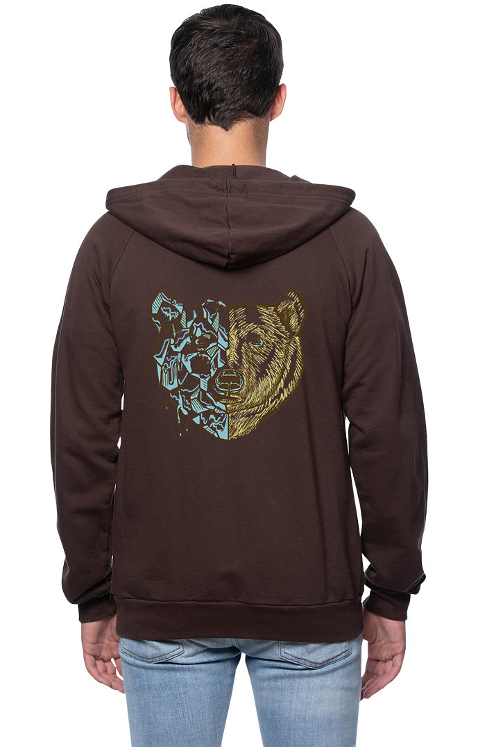 Sleeves for Trees Collection on Organic Cotton Hoodie Polar Bear