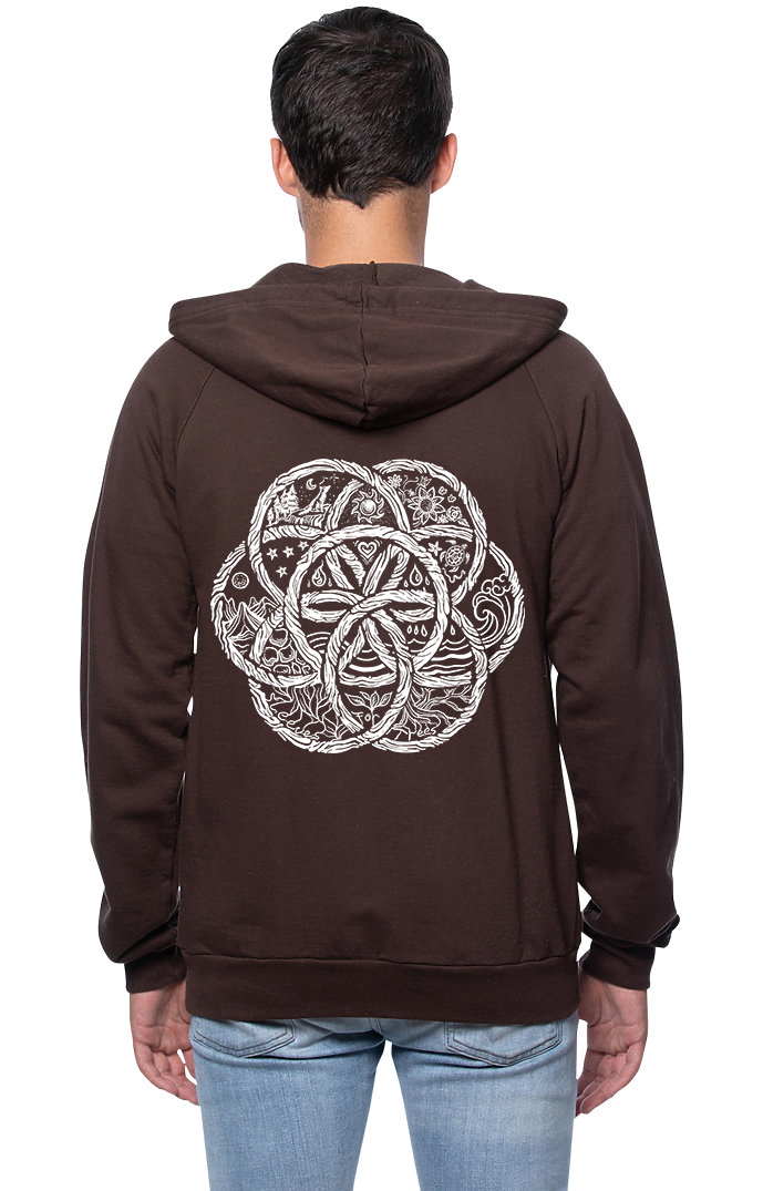 Sleeves for Trees Collection on Organic Cotton Hoodie United Earth