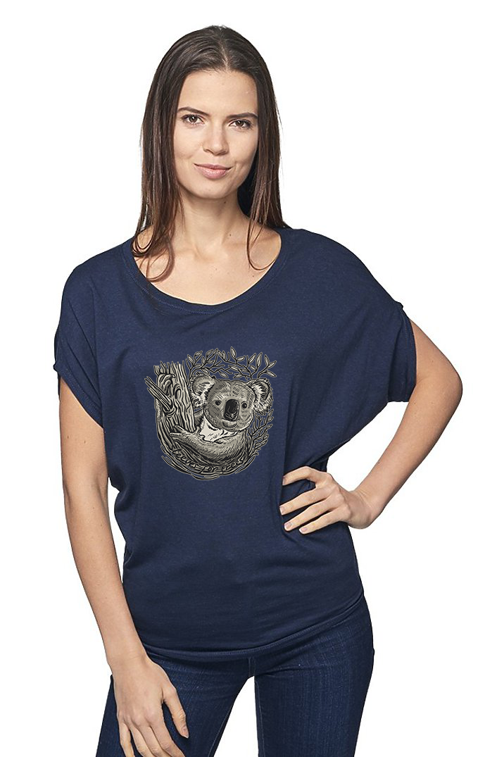 Viscose Organic Bamboo & Organic Cotton Off Shoulder Top Koala