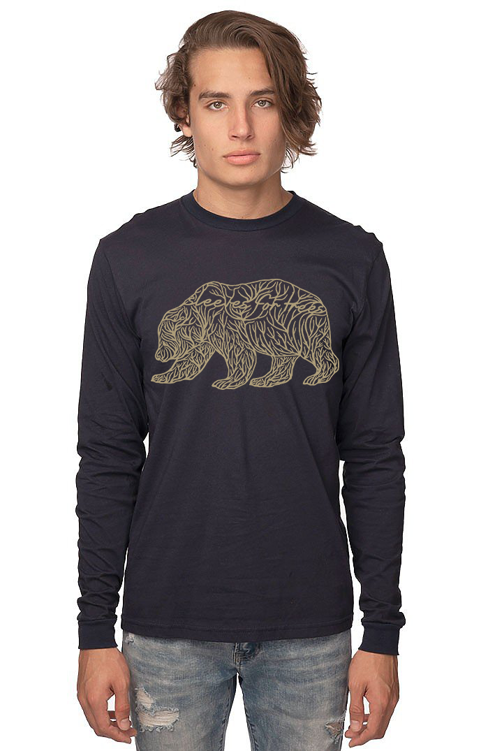 Unisex Organic Cotton Long Sleeve Tee SFT Golden Bear