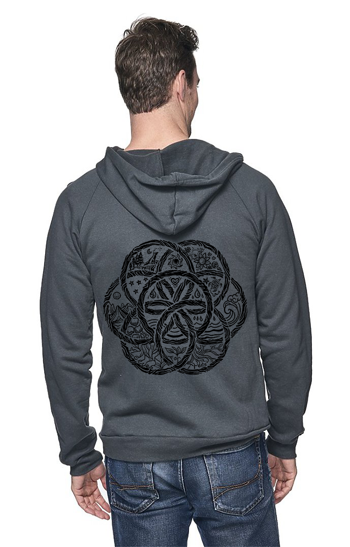 Sleeves for Trees Collection on Organic Cotton Hoodie United Earth