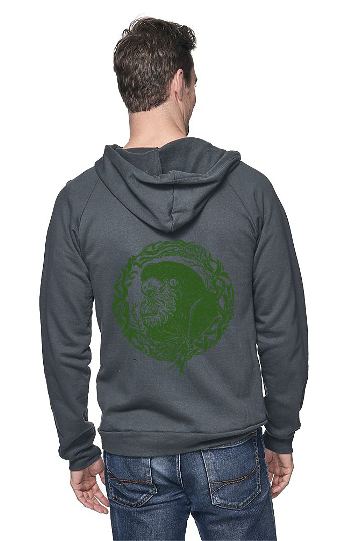 Sleeves for Trees Collection on Organic Cotton Hoodie Root Gorilla