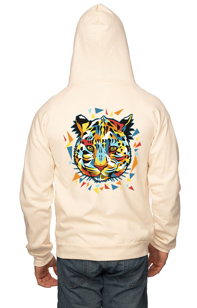Sleeves for Trees Collection on Organic Cotton Hoodie Amur Leopard